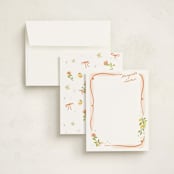 "Giardino" - Personalized Stationery Cards in Flame by Pati Cascino - Assembled