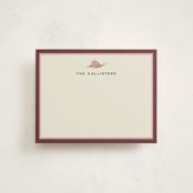 "Snail Mail" - Personalized Stationery Cards in Raspberry by Pati Cascino - Front