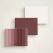 "Snail Mail" - Personalized Stationery Cards in Raspberry by Pati Cascino - Back of Card Options