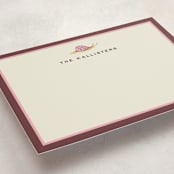 "Snail Mail" - Personalized Stationery Cards in Raspberry by Pati Cascino - Detail