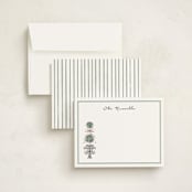 "Hand illustrated Garden Gate" - Personalized Stationery Cards in Forest by Jackie Crawford - Assembled
