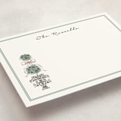 "Hand illustrated Garden Gate" - Personalized Stationery Cards in Forest by Jackie Crawford - Detail