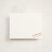 "Imprint" - Personalized Stationery Cards in Tangerine by Jelena Vuletic - Front