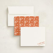 "Imprint" - Personalized Stationery Cards in Tangerine by Jelena Vuletic - Assembled