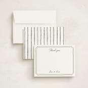"Handwritten" - Personalized Stationery Cards in Moss by Cass Loh - Assembled