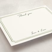 "Handwritten" - Personalized Stationery Cards in Moss by Cass Loh - Detail