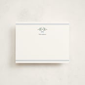 "Southern Mallard Duck" - Personalized Stationery Cards in Powder by Rebecca Marchese - Front