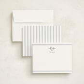 "Southern Mallard Duck" - Personalized Stationery Cards in Powder by Rebecca Marchese - Assembled