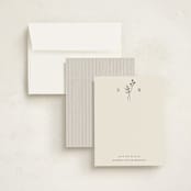 "Botanical Monogram" - Personalized Stationery Cards in Linen by Kelly Schmidt - Assembled