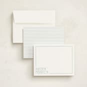 "Linear" - Personalized Stationery Cards in Mint by Angela Garrick - Assembled