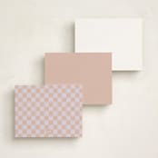 "Modern Colorful Border" - Personalized Stationery Cards in Pastel by Stephanie Heinrich Godbout - Back of Card Options