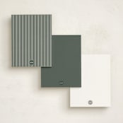 "Minimalist Tag" - Personalized Stationery Cards in Sage by Stacy Maalouf - Back of Card Options