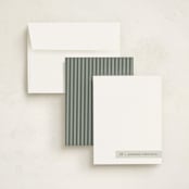 "Minimalist Tag" - Personalized Stationery Cards in Sage by Stacy Maalouf - Assembled