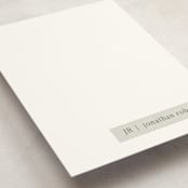 "Minimalist Tag" - Personalized Stationery Cards in Sage by Stacy Maalouf - Detail