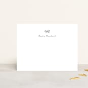 "lil bow" - Personalized Stationery Cards in Noir by Gwen Bedat - Front