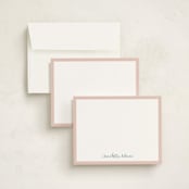"Crayon Writing" - Personalized Stationery Cards in Cotton Candy by Ani Somi - Assembled
