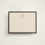 "Formal initials" - Personalized Stationery Cards in Noir by Creo Study - Front
