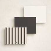 "Formal initials" - Personalized Stationery Cards in Noir by Creo Study - Back of Card Options