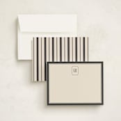 "Formal initials" - Personalized Stationery Cards in Noir by Creo Study - Assembled