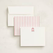 "Boat Tote" - Personalized Stationery Cards in Lobster by Erika Firm - Assembled