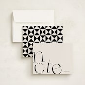 "just a note" - Personalized Stationery Cards in Noir by Jackie Crawford - Assembled