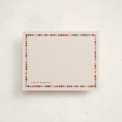 "Pom Poms" - Personalized Stationery Cards in Sugar Cookie by Joanna Griffin - Front