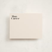 "simple bold name" - Personalized Stationery Cards in Latte by Lori Wemple - Front