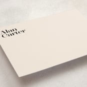 "simple bold name" - Personalized Stationery Cards in Latte by Lori Wemple - Detail