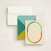 "Oval-blocked" - Personalized Stationery Cards in Gumdrops by Stacey Day - Assembled