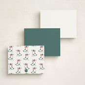 "Pawfect" - Personalized Stationery Cards in Evergreen by Megan Davis - Back of Card Options