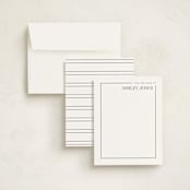 "Minimal border" - Personalized Stationery Cards in Coal by Hudson meet Rose - Assembled