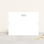 "Ascot" - Personalized Stationery Cards in Cadet Blue by Megan Davis - Front