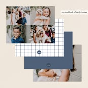 "Ascot" - Personalized Stationery Cards in Cadet Blue by Megan Davis - Back of Card Options
