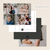 "Outlined" - Personalized Stationery Cards in Charcoal by Ashlee Townsend - Back of Card Options