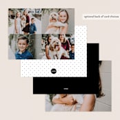 "Byline" - Personalized Stationery Cards in Black by Sara Hicks Malone - Back of Card Options