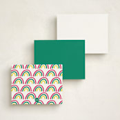 "Rainbow dream" - Personalized Stationery Cards in Leprechaun by Stacey Meacham - Back of Card Options