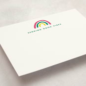 "Rainbow dream" - Personalized Stationery Cards in Leprechaun by Stacey Meacham - Detail