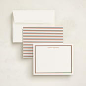 "Boulevard" - Personalized Stationery Cards in Burnt Orange by Megan Davis - Assembled