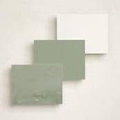 "Watercolor Floral" - Personalized Stationery Cards in Blush by Lori Wemple - Back of Card Options