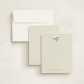 "friendliest flower" - Personalized Stationery Cards in Mint by Elizabeth Bishop - Assembled