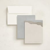 "Mountain View" - Personalized Stationery Cards in Stone by Erin German - Assembled