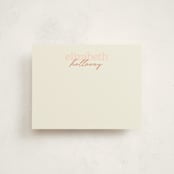 "Stacked Names" - Personalized Stationery Cards in Salmon by Ellen Schlegelmilch - Front
