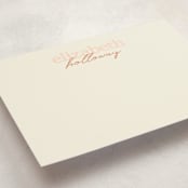 "Stacked Names" - Personalized Stationery Cards in Salmon by Ellen Schlegelmilch - Detail