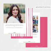 "Tropical Crest" - Sweet Sixteen Party Invitations in Fuschia by Hallie Fischer - Back of Card Options