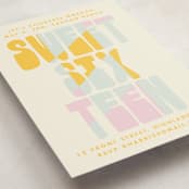 "Sweet Type" - Sweet Sixteen Party Invitations in Vanilla by Baumbirdy - Detail