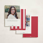 "Sixteen Bow Candles" - Sweet Sixteen Party Invitations in Cherry by Tamara Hilje - Back of Card Options