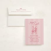 "Sixteen Bow Candles" - Sweet Sixteen Party Invitations in Cherry by Tamara Hilje - Invitation with Envelope