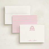 "Georgetown Crest" - Personalized Stationery Cards in Cupcake by Jenna Holcomb - Assembled