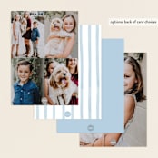 "Atlanta Crest" - Personalized Stationery Cards in Bluebell by Elly - Back of Card Options
