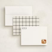"Old Fashioned" - Personalized Stationery Cards in Onyx by Baumbirdy - Assembled